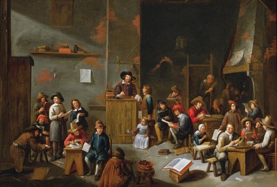 The Interior of a School Room by Gillis van Tilborgh the younger